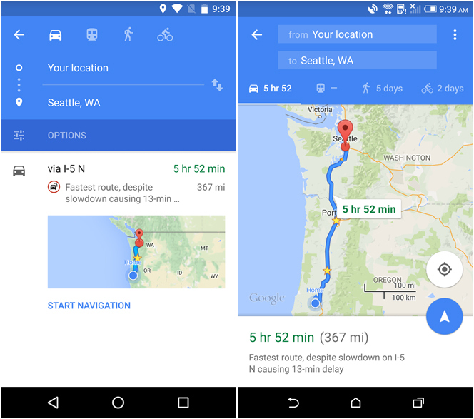 How to download route in google maps android